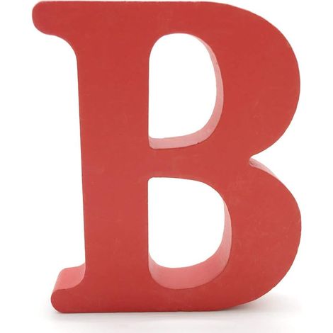 MINKUROW Lettere in Legno (B) Rosse 1 pz 10 cm A-Z Alfabeto Inglese Fai da Te Ornamenti Artigianali per la Decorazione Domestica di Nozze Compleanno Feste Accessori (1/5)