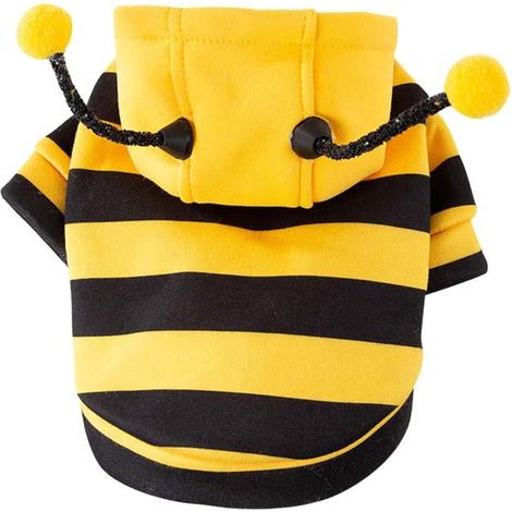 Irovami Sweat à capuche pour animaux de compagnie, jaune, taille L, idéal pour Halloween. (1/5)