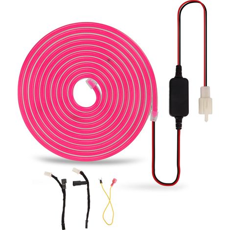 Kit de bande lumineuse LED pour coffre avant Frunk compatible Tesla Model 3 Y 2021+ Rose (1/5)