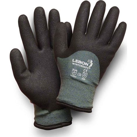 Gant anti-froid WINTERSAFE enduit PVC noir T11 - LEBON - WINTERSAFE-11