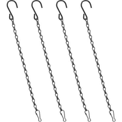 4 Pack Hanging Basket Chains 13" with Hooks, Hanging Chains for Hanging Baskets for Bird Feeders, Planters, Lanterns and Ornaments (1/5)