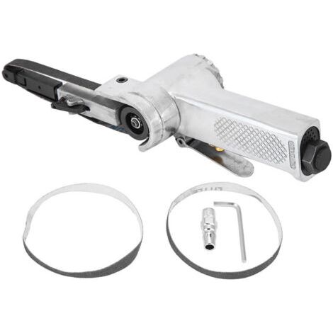 1/4 Inch Air Belt Sander, 16000rpm Pneumatic Polishing Tool with Industrial Air Belt Sander and Belts with 360 Degree Rotation (10-330mm)