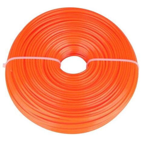 Nylon-Kettentrimmerfaden, 2,4 mm, Vierkant, 100 m Spule, Ersatz für Rasentrimmer (1/5)