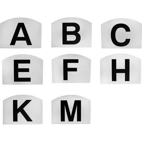 Jeu 8 pièces lettres en plastique pour terrain de dressage