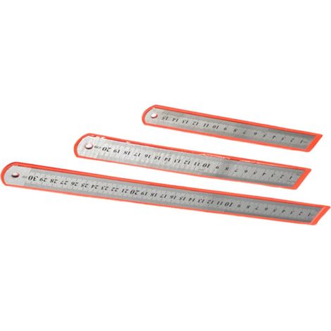 Règle double échelle en acier inoxydable (3 pièces) pour (1/5)
