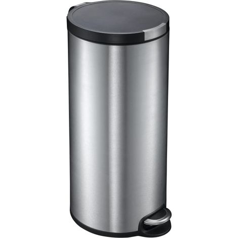 EKO - Poubelle à pédale Artistic 30 litres - Stainless steel Plastic  - inox mat (1/4)