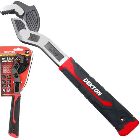 Dekton Sum One Handed Adjustable Self Locking Wrench Spanner Pliers 10" Tool (1/2)