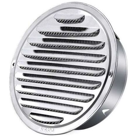 Acier Inoxydable Rond Grille de Ventilation de Tuyau D'échappement 120mm, Capot de Sortie D'air, Grille D'évacuation D'air Ronde, Hotte de Désenfumage Avec Moustiquaire (1/4)