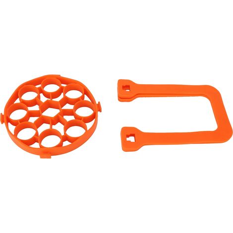 Lot de 2 coussins de cuisson vapeur en silicone orange pour 9 œufs, tapis de fond anti-brûlure pour autocuiseur (1/5)