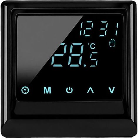 Thermostat intelligent WiFi 16A, contrôle température numérique, programmation hebdo chauffage sol électrique, écran tactile LED, pour maison école bureau hôtel (1/5)