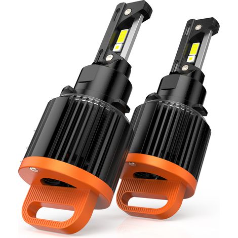 Ampoule LED H15 Plug & Play 9-32V, Phare Auto Feux de Croisement/Route Intégrés, Décodage Canbus, Corps en Aluminium Aéronautique, IP67, 40000 Heures, Kit de Conversion (1/4)