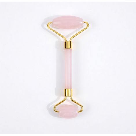 Rouleau de massage double tête en quartz rose modèle 17 (1/5)
