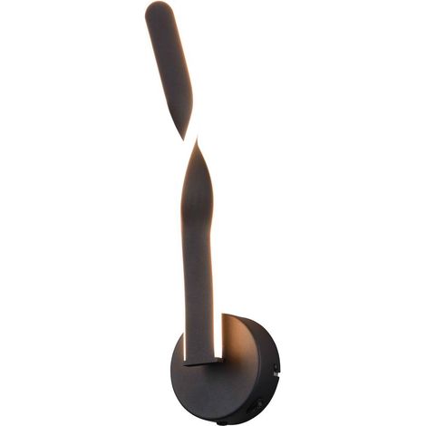 Applique LED, metallo, nero, H 46 cm, Ginko (1/5)