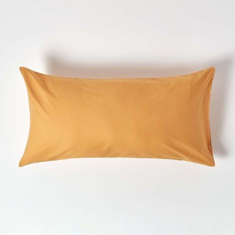 HOMESCAPES Mustard Yellow Egyptian Cotton Housewife Pillowcase 200 Thread Count, King - Mustard Yellow