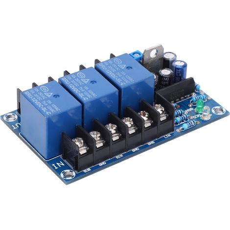 Module de protection temporisée pour amplificateur d'alimentation simple avec carte de protection pour haut-parleurs 3 canaux (1/5)