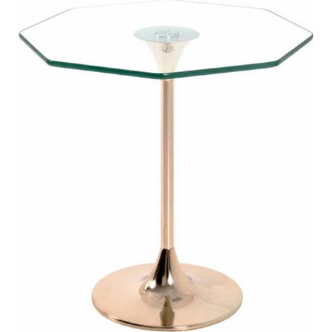 Table d'Appoint Design en Verre "Lya" 47cm Or (1/2)