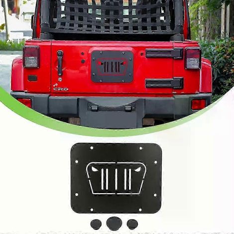 Cache de démontage du support de roue de secours, bouchon de hayon, pièces extérieures automobiles en caoutchouc et en métal compatibles avec Jeep Wrangler JK 2007 (1/5)