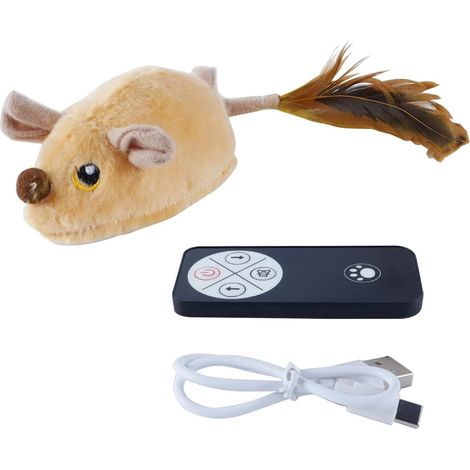 Souris Électrique Pour Chat, Jouet Télécommandé, Interactif, Avec Lumière Et Sons Réalistes (1/5)