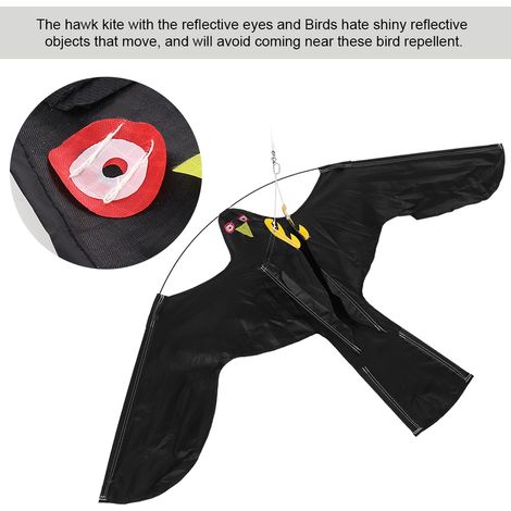 [Cometa espantapájaros] - Equipada con un mástil telescópico de 7 m de largo y ojos reflectantes, ideal para jardines y granjas. (1/5)