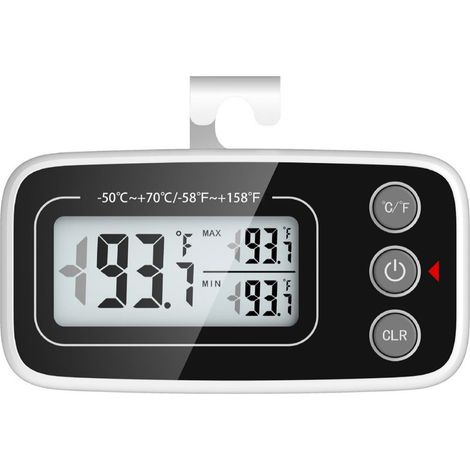 1 Pack Refrigerator Thermometer, Digital Fridge Freezer Thermometer with Large LCD Display, Min/Max Function, 3 Stand Methods, °C/°F Convertible for Home, Restaurants (1/5)