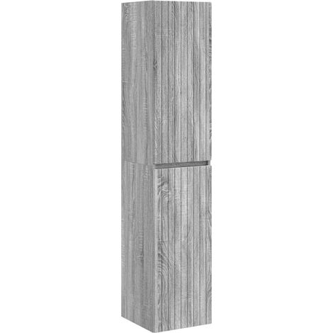 vidaXL Wall-mounted Bathroom Cabinet Grey Sonoma 33 x 34.5 x 160 cm