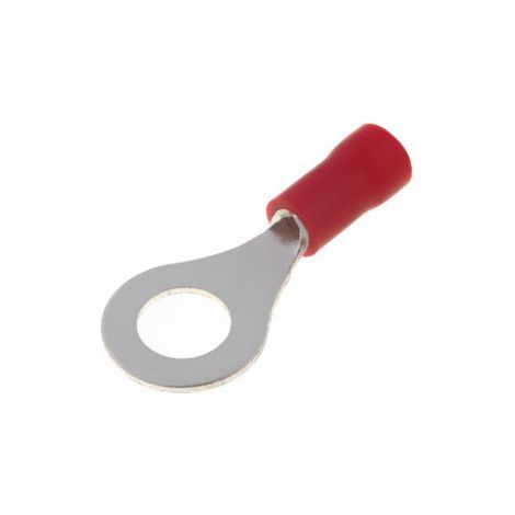 Terminale a crimpare isolato rotondo 6,4mm rosso St-083/r