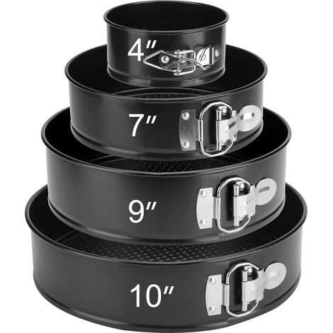 Juego de moldes redondos para pasteles, moldes desmontables antiadherentes de acero inoxidable con fondo extraíble (11 cm/ 18 cm/ 23 cm/ 26 cm) (1/5)