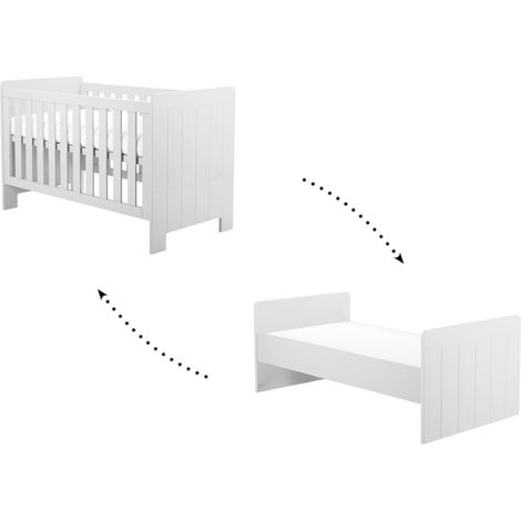 Lit bébé évolutif Pinio Calmo Blanc