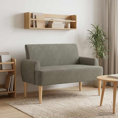 vidaXL Loveseat con bottoni imbottiti Grigio Chiaro 116 x 67 x 81 (1/5)