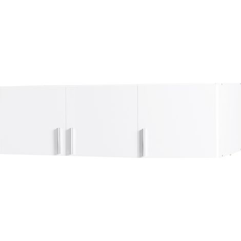 Aufsatzschrank 3-türig, 136cm breit, weiß Hochglanz, SELAWIK-166 (1/5)