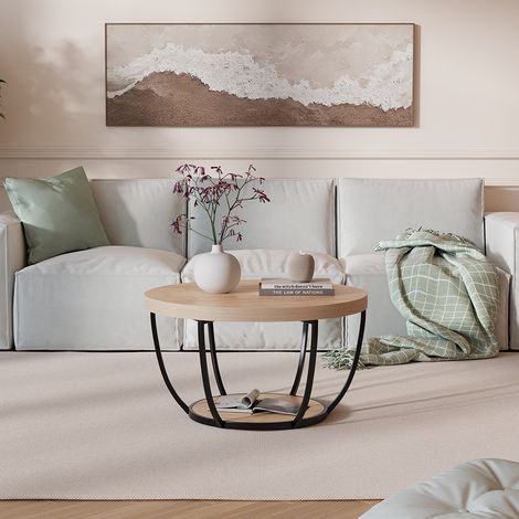 Couchtisch Arvina, Goldkraft Eiche, 80 x 80 cm, Vicco