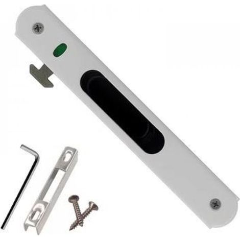 BEBUSINGOTO Serrure de porte coulissante - Garnitures de quincaillerie de verrouillage simple de fenêtre de porte coulissante en acier inoxydable de ménage (1/5)
