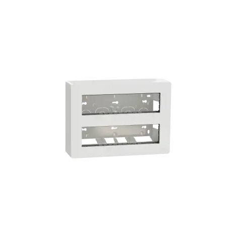Unica - boîte de concentration saillie complète - 2 rang de 10 mod - Blanc anti (NU121020) (1/5)