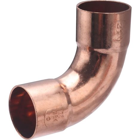 Curva 90° Gran Radio Doble Hembra Igual de Cobre para Soldar QUICK PLOMBERIE - Ø28