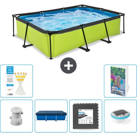 Exit Pool Rechteckig - 300x200x65 cm - 7-teilig S312