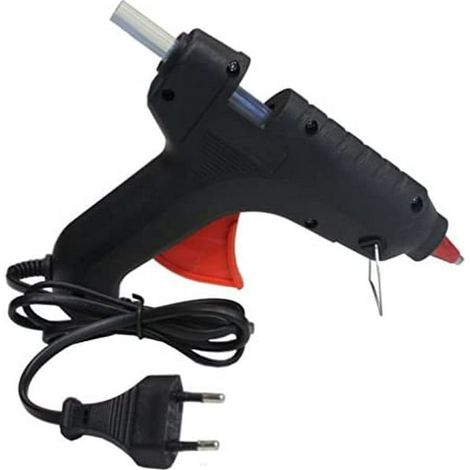 Pistolet à colle chaude 40W avec bâtons de colle, cartouches de fusion thermique, outil de bricolage pour travaux manuels, recharge rapide, usage précis, kit complet. (1/4)