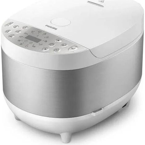 Philips HD4713/40 Multifunktionskocher 5 Liter silber und weiß