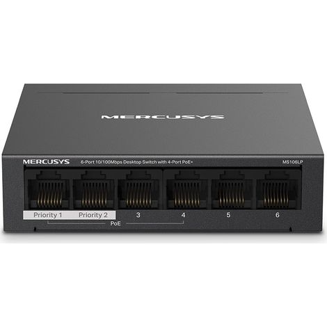 SWITCH DESKTOP 6 PORTE 10/100MBPS CON 4 PORTE POE+ (1/3)