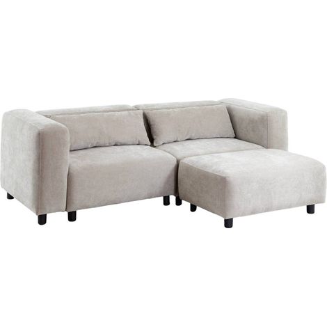 Canapé d'angle beige en tissu Caroline (1/5)