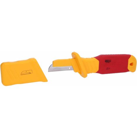 KS Tools Kabelmesser mit Schutzisolierung und gerader Klinge, 200 mm (1/5)