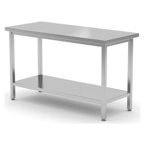 Table de travail centrale - vissée - Ref 810705 - 70x100xH85 cm - Hendi
