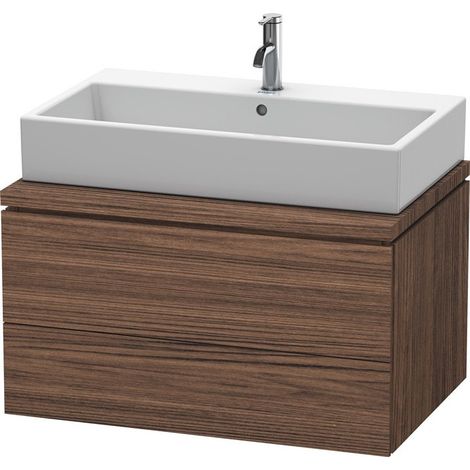 Meuble sous-vasque L-CUBE 820x547x400mm noyer foncé