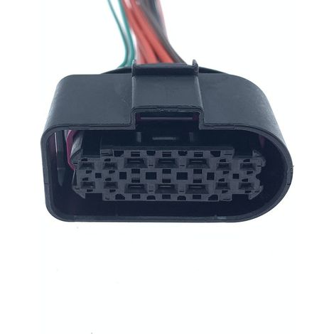 14P engine compartment wiring harness connector compatible with Volkswagen and Audi LED xenon headlights, part number 3C0973837 (male/female) and part number 3C0973737 (single connector).