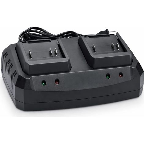 Caricabatteria Caricatore Doppio Per Batterie a Litio 21V Per Motosega Soffiatore
