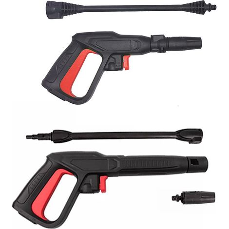 Machine de lavage de voiture pour jardin et maison, pistolet à eau pour lavage de voiture, pistolets longs et courts, pistolet à eau en forme d'éventail, pistolet à eau à clip et connexion rapide (1/5)