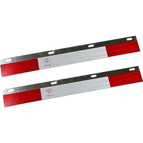 Lot de 2 réflecteurs de garde-boue en aluminium de 61 x 7,6 cm pour semi-remorque, type droit (1/3)