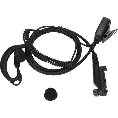 Walkie-Talkie-Kopfhörer – PTT-Taste am Kragen – Schwarzes PU-Kabel – Kompatibel mit Hytera PD600, PD602, PD605, PD662, PD665, PD680, PD682, PD685, X1e und X1p – 1 Stück (1/5)