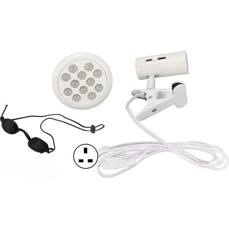 Lampe LED soin visage corps 12 puces lumineuses anti-rides fines, Green Skin Beauty Light, tension 100-265V, prise UK. (1/5)