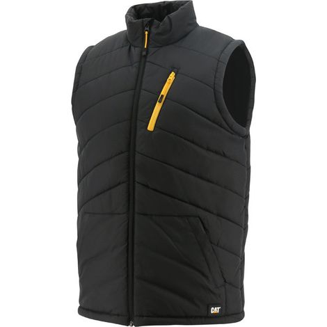 Caterpillar – Veste sans manches Essentials Bodywarmer – Doublure 100% polyester – Tissu ripstop 100% nylon – Plusieurs poches zippées – Taille L (1/2)