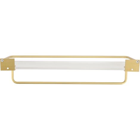 Étagère de douche murale de 30 cm avec porte-serviettes intégré. Installation facile. Tige en aluminium. Grande capacité. Porte-serviettes pour salle de bain. Couleur : Or. (1/5)